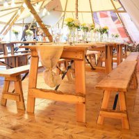 Solid Wooden Rustic Benches